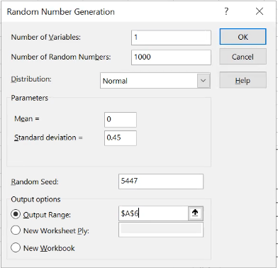 Random Num Generation Params